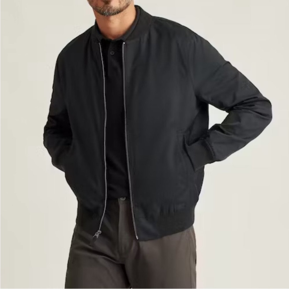 Bonobos Boulevard Full Zip Bomber Jacket Black Men’s Size Medium